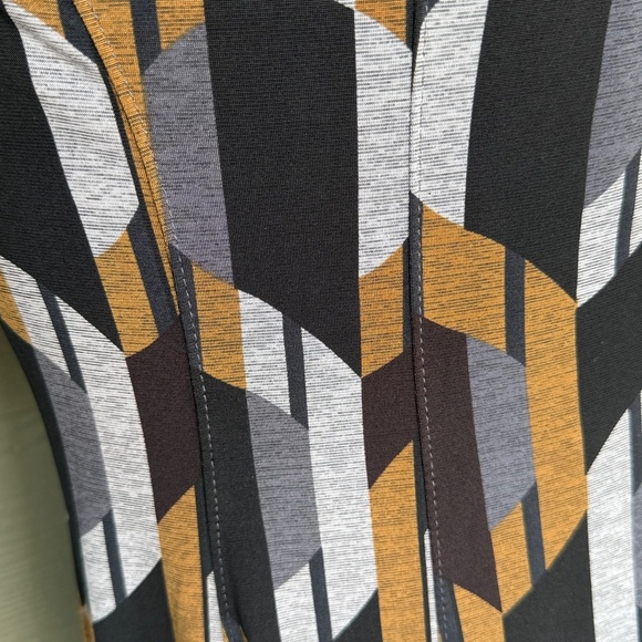 Rabbit Rabbit Rabbit Long Sleeve Geometric Print Swing Dress - Picture 7 of 11